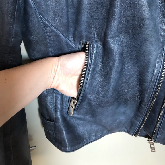 BOD & CHRISTENSEN leather moto jacket, SZ S - Picture 2 of 7